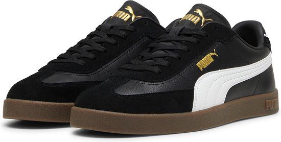 PUMA Club II Era Unisex Sneakers - PUMA Black-PUMA White-PUMA Gold - Size 46