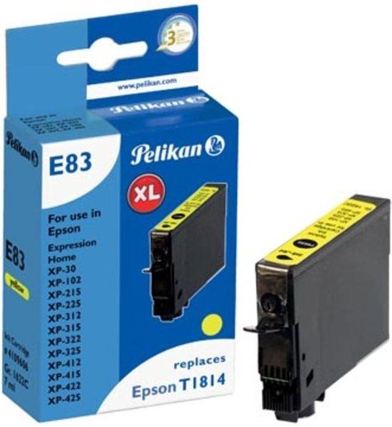 Pelikan E83 Inktcartridge Geel