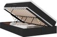 vidaXL Bed met opbergruimte en matras Zwart 120 x 200 cm Polyester