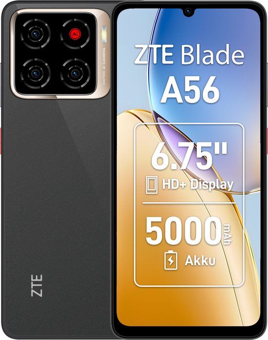 ZTE Blade A56 Octa Core 4 GB RAM 64 GB Zwart 6,75"