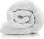 Wan GmbH Couette – Deux personnes – 200x200 cm – Coton – Synthétique – Blanc – Lavable – Anti-allergie – Couette quatre saisons simple