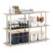 Furinno TURN-TUBE Displayplank, 3-laags boekenplank, opbergplanken, gereedschapsloze open planken, ronde buizen, voor organisatie en opslag, woonkamer, thuiskantoor, Bauhaus eiken