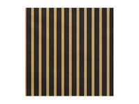 PartyDeco - Servetten - Stripes Goud/Zwart (20 stuks)
