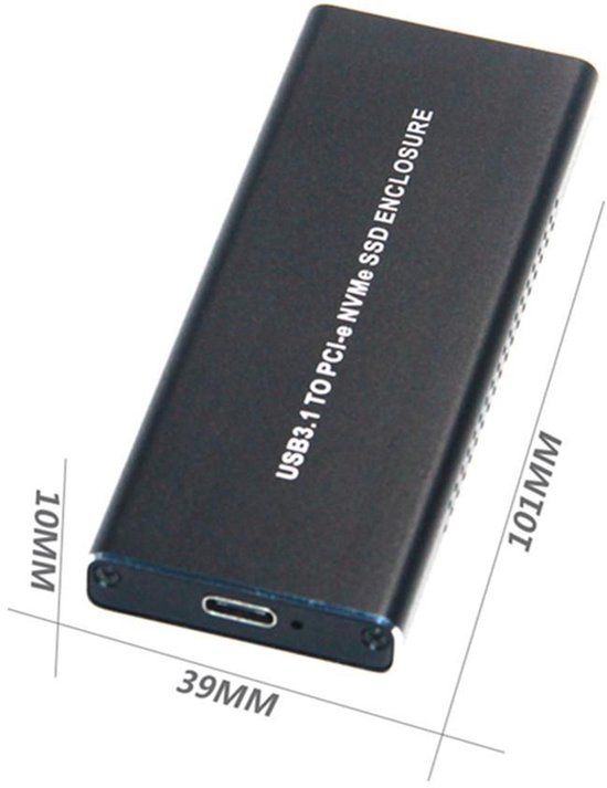 CoreParts MSUB8001 SSD-behuizing Zwart M.2
