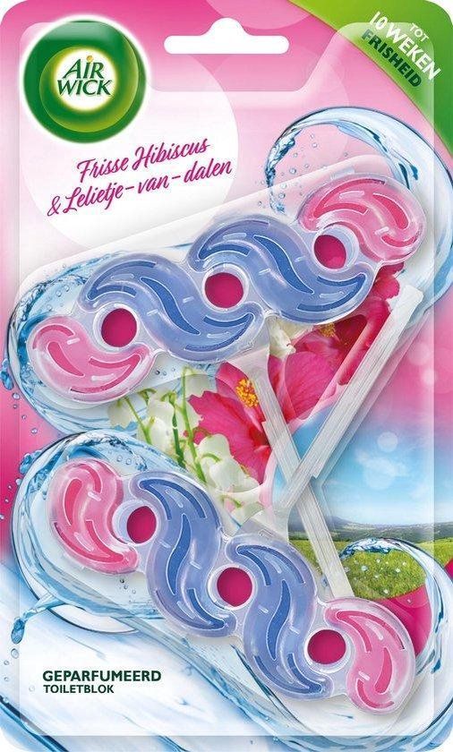 Air Wick Wave Frisse Hibiscus Toiletblok - Duopack (2 stuks)