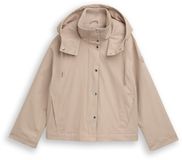 Tom Tailor - Ultralichte korte parka van waterafstotend materiaal - Maat XXL - soft taupe grey