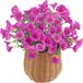 BeiJingLiangPinJiaZuoKeJiWenHuaFaZhanYouXianGongSi Fleurs artificielles aspect naturel pour extérieur - 6 bouquets de géraniums et pétunias rose