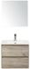 BES LED Dante Badmeubelset 60 cm - Craft Oak - Keramische Wastafel Wit Cover met Spiegel