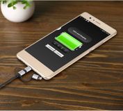 Renkforce RF-3335108 USB-kabel USB 2.0 USB-A stekker, USB-C stekker, USB-micro-B stekker, Apple Lightning stekker 1.00 m Donkergrijs