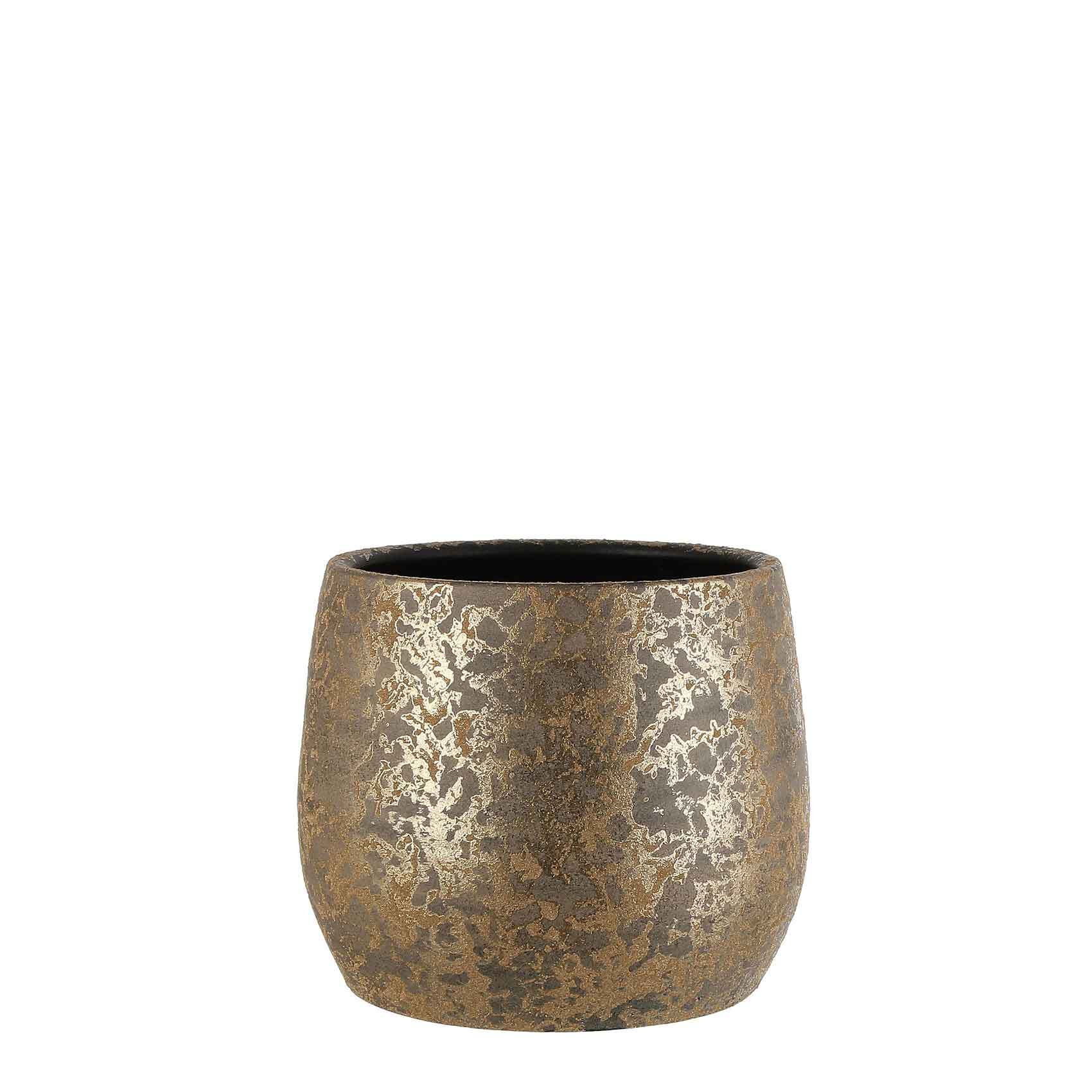 Mica Decorations clemente pot rond goud maat in cm: 25,5 x 32