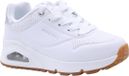 Skechers Kinder Uno Gen1 Shimmer Away Sneakers 310545L WSL Wit/Zilver