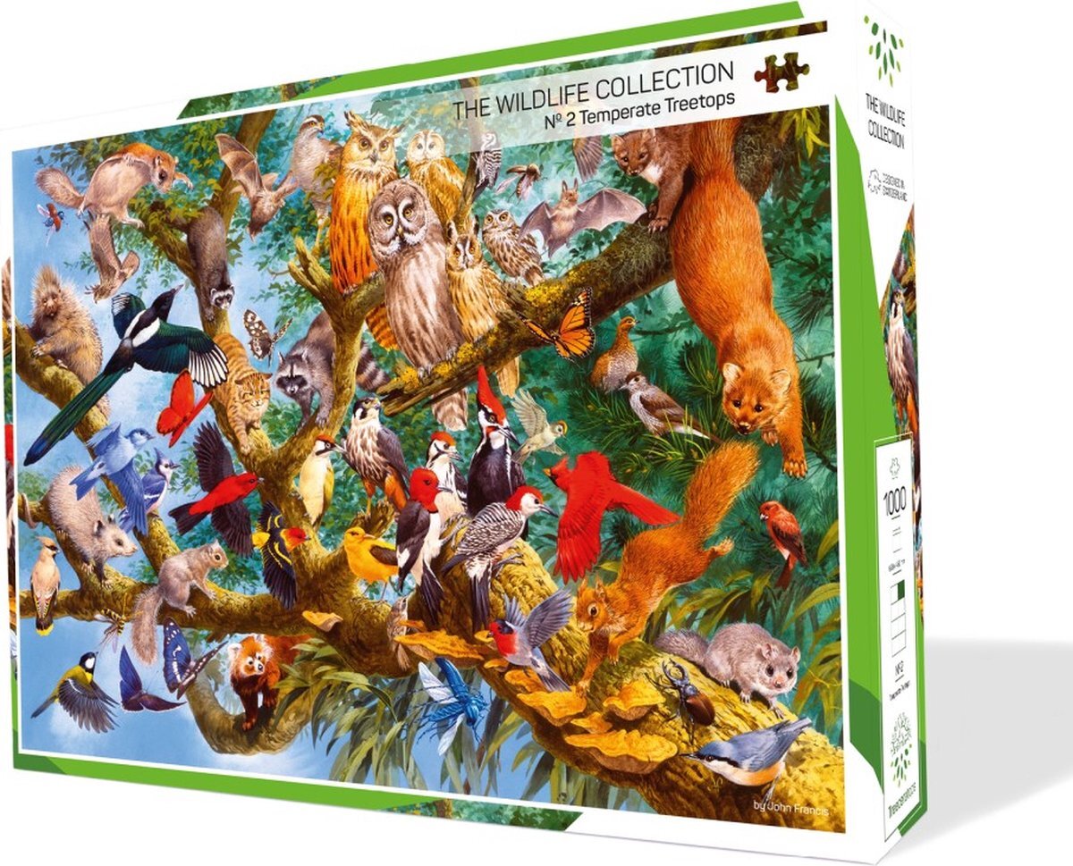 Treecer The Wildlife Collection - Puzzel Nr. 2 - Temperated Treetops - 1000 stukjes