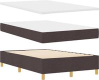 vidaXL Boxspringbed met hoofdeinde Donkerbruin 200 x 120 cm Stof