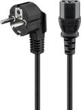 Goobay 50078 Stroomkabel CEE 7/7 Haaks naar IEC C13 Recht Zwart 2,5 m