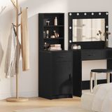 vidaXL Highboard Zwart Eiken 41 x 40 x 135 cm Bewerkt Hout
