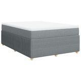 VidaXL Boxspringbed met matras, lichtgrijs, 140x200 cm, gestoffeerd