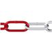 dörner + helmer 171930 Chaîne ronde en acier rouge, blanc acier galvanisé 15 m
