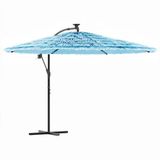 vidaXL Parasol met stalen paal 269x269x235 cm blauw