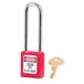 Master Lock 410LTRED Thermoplastisch veiligheidshangslot voor mechanische installatie, Rood, Beugel 7,6 x 2 cm