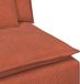 Banc modulaire – Bancs modulaires – Canapé modulaire – Ensemble de salon – Coin salon – Revêtement en velours côtelé – Cadre métallique robuste – Variante rouge-orange