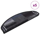 vidaXL - Trapmatten - zelfklevend - 5 stuks - 65x21x4 cm - zwart en grijs