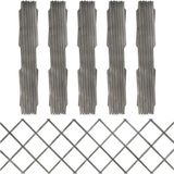 vidaXL - Tuinlatwerken - 5 stuks - 180x60 cm - massief vurenhout - grijs