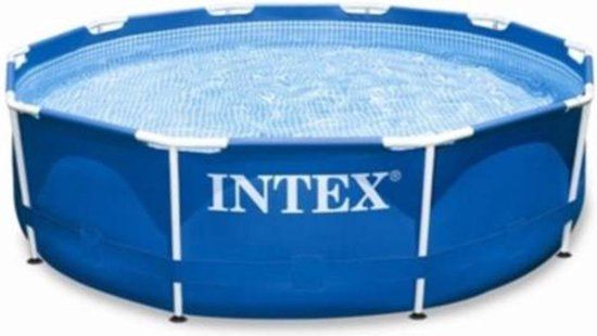 Merkloos Intex 28200 Metal Frame Zwembad - Rond - 305 cm diameter - 76 cm hoog - 4485 liter - Blauw - Staal/PVC - Exclusief filterpomp