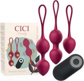 CICI BEAUTY Premium Silicone 3 Vibrating Kegel Beads Remote Control