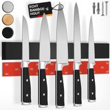 Cucino Magnetische messenhouder zelfklevend - Zwart - 40cm