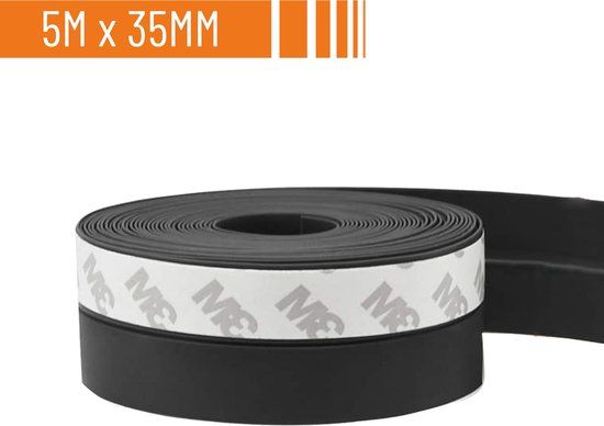 Simple Fix Tochtstrip Deuren - 5m x 3,5cm - Zwart