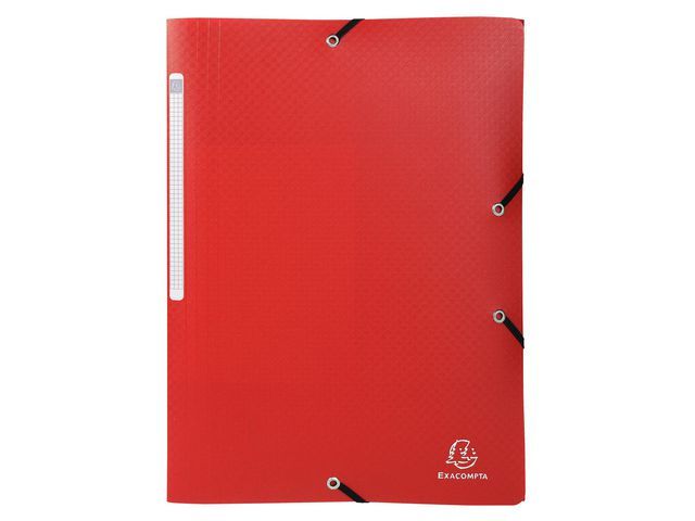 Exacompta Elastomap met 3 kleppen A4, PP, Rood