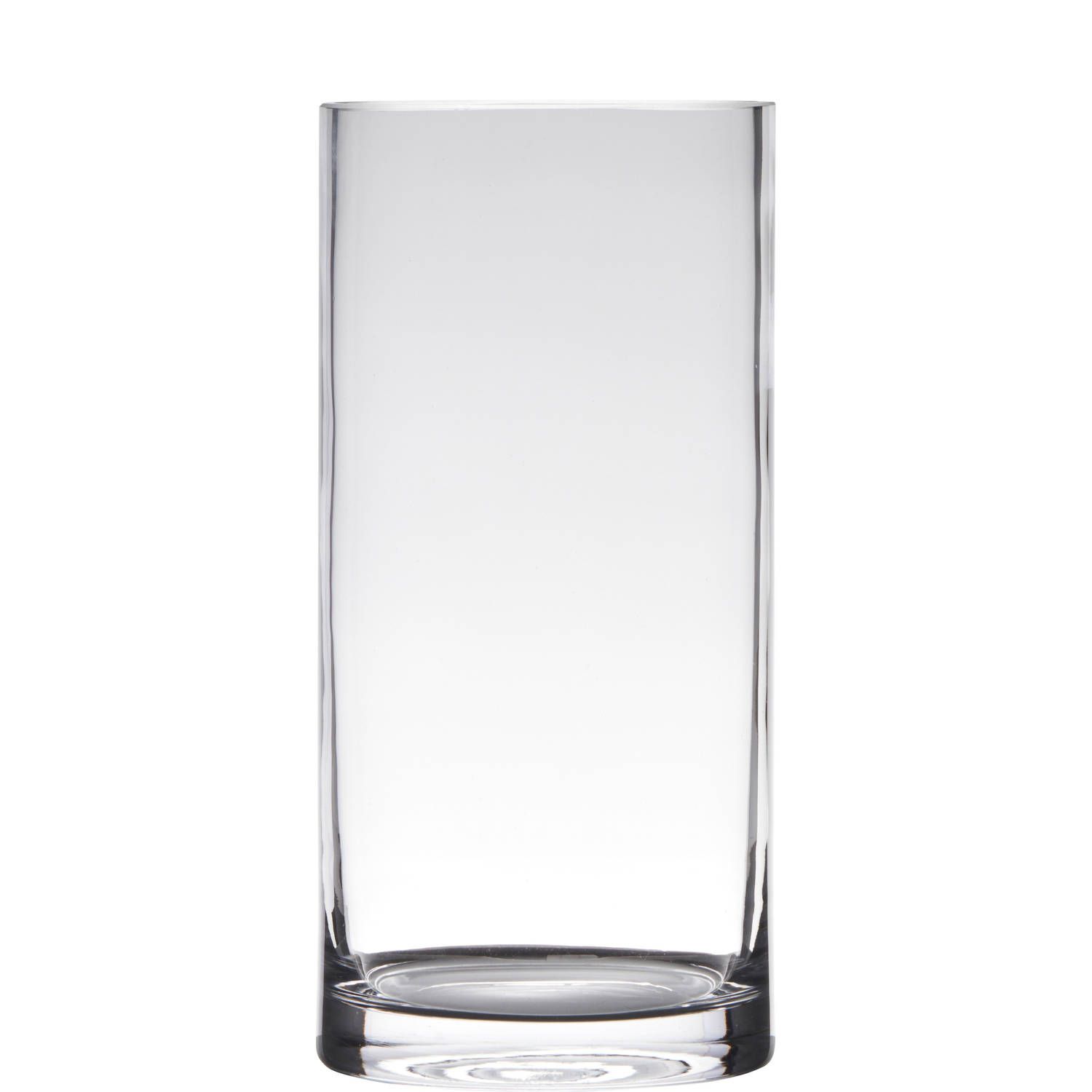 Hakbijl glass Cilinder vaas van glas 35 x 15 cm - Transparant