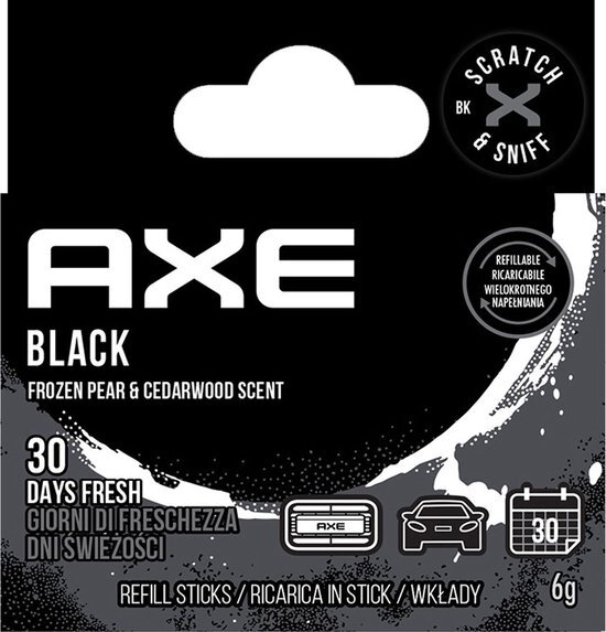 AXE Navulling Luchtverfrisser Alu Houder Black Zwart 2 Stuks