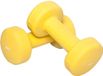 Gorilla Sports Vinyl Dumbbell Set - 8 kg (2 x 4 kg) - Yellow