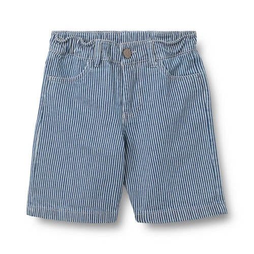 Wheat denim gestreepte short blauw