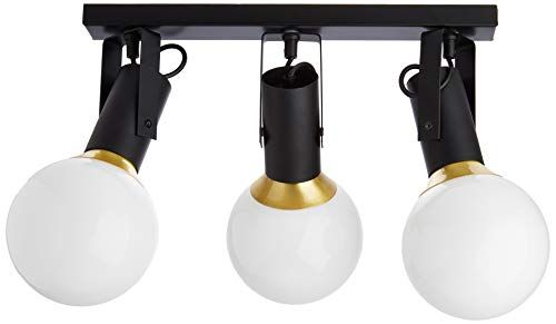 Homemania Spots - Metaal, Glas - Zwart, Goud, Wit