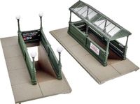 Walthers Cornerstone 933-3762 - metroingang, 2 stuks, gebouwen