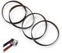 TRANKIELO® - Courroie d'imprimante 3D - GT2-6mm-200mm - Jeu de 4 - Noir