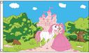 AZ FLAG Princess Castle Flag with Pony 90x60 cm Polyester 100D 2 Rings