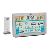TFA Dostmann WiFi weerstation TFA.me ID-02, 35.8100.54, weersvoorspelling door wetter.com 3-6 dagen, Online-portal, incl buitensensor draadloos, regenwaarschijnlijkheid, waarschuwingsfunctie, zilver