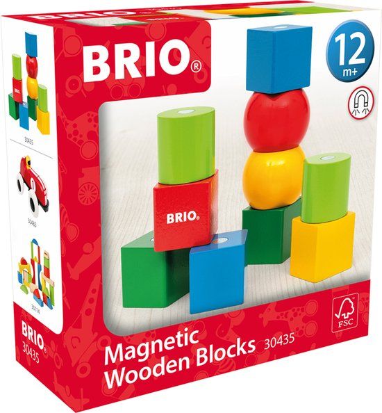 BRIO 30435 Houten blokken met magneten