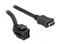 Delock HDMI haaks (110° boven) Keystone module - HDMI (v) | HDMI1.4 (4K 30Hz) | zwart | 0,30 meter