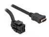 Delock HDMI haaks (110° boven) Keystone module - HDMI (v) | HDMI1.4 (4K 30Hz) | zwart | 0,30 meter