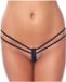 Rimba Amorable - G-string Met dubbele bandjes - Zwart