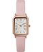 Timex Trend Dameshorloge, 21 mm, Roze Leren Band, Witte Wijzerplaat, Roségoudkleurige Kast, TW2Y01100
