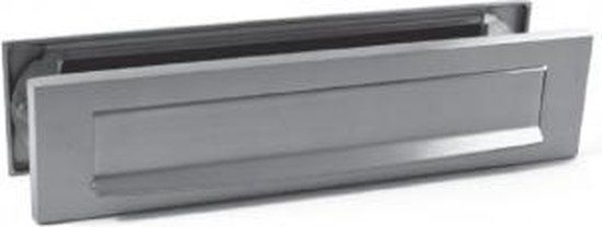 Hardbrass Mariani Ellen Briefplaat Mat Chroom 330x79mm
