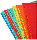 Exacompta - Ref. 2112E - Tussenschotten in felgekleurd gerecycled karton 220 g/m2 met 12 neutrale tabbladen - A4 Maxi formaat - Afmetingen: 24,5 x 29,7 cm