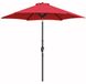 Ronde parasol 269 cm met zwengel - UV-bescherming voor balkon en terras - kantelbaar en lichtbruin