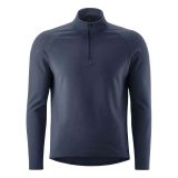 Gonso Essential Jersey Longsleeve Therm M Homme Maillot de cyclisme demi-zip, maillot à manches longues, coupe semi
