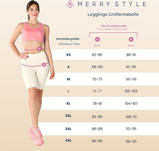 Merry Style MS-MS10-199-LE Women's Capri Leggings - Sport - 3/4 Length - Cotton - White - S